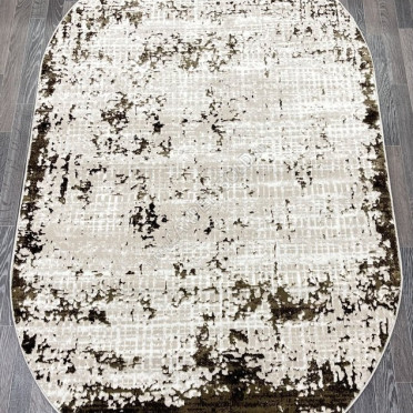 Турецкий ковер 40359C_KAHVE / VIZON ОВАЛ