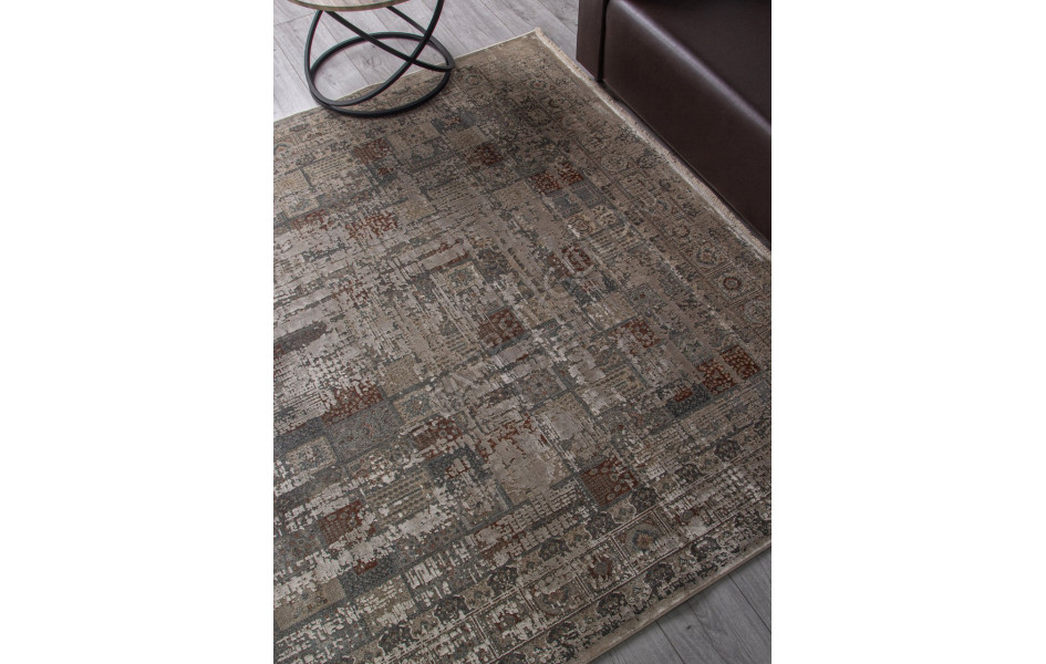 Ковер G078J2 - D.GREY / BEIGE - Прямоугольник - коллекция ROYAL
